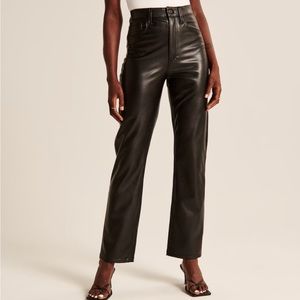 Abercrombie & Fitch Leather 90s Straight Pants